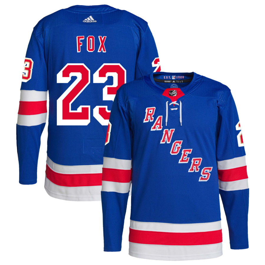 Adam Fox New York Rangers adidas Home Primegreen Authentic Pro Jersey - Royal