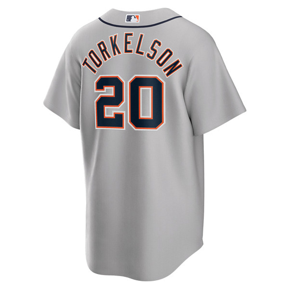 Men's Detroit Tigers Spencer Torkelson Cool Base Replica Road Jersey - Gray